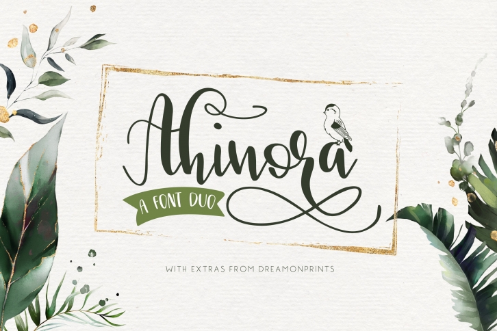 Ahinora - Font Duo with Doodles Font Download