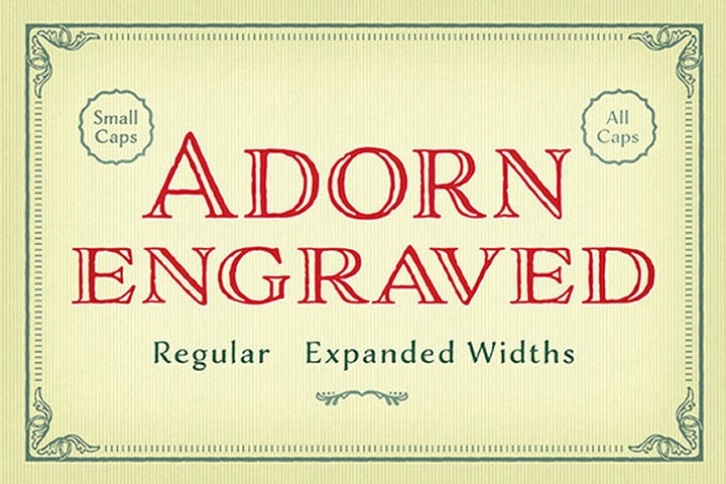 Adorn Smooth Engraved Font Download