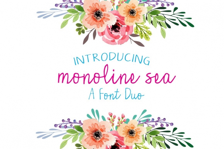 Monoline Sea - A font Duo Font Download