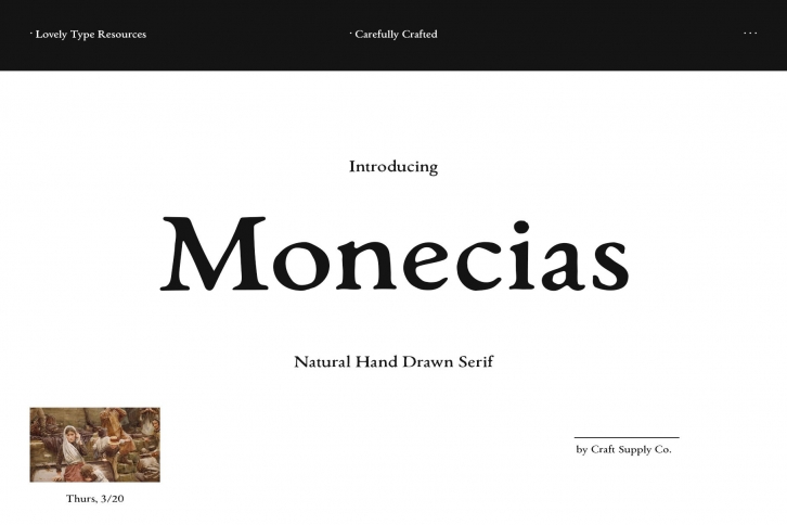 Monecias - Natural Hand Drawn Serif Font Download