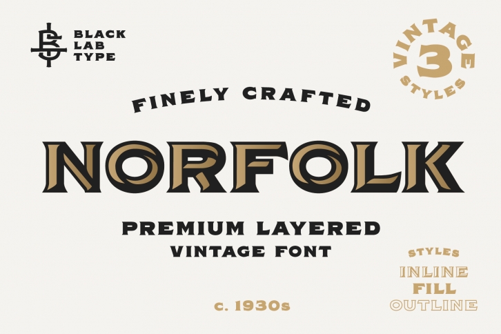 Norfolk - Vintage Display Font Font Download