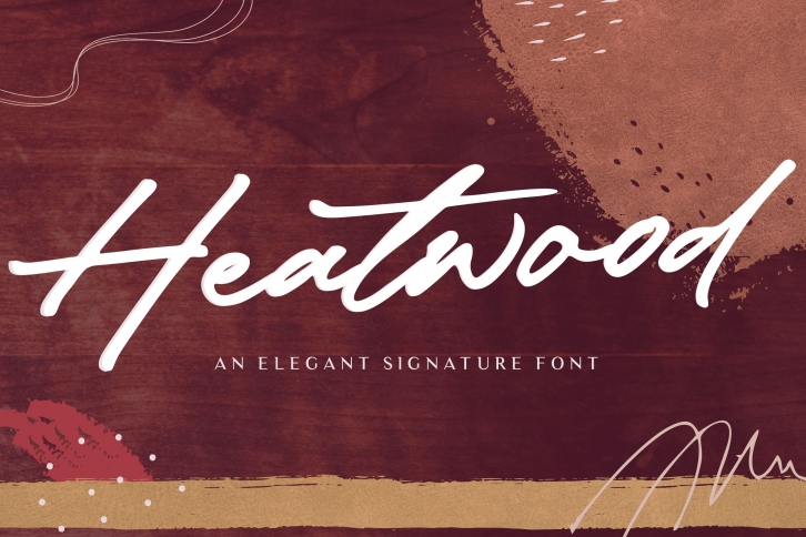 Heatwood An Elegant Signature Font Font Download