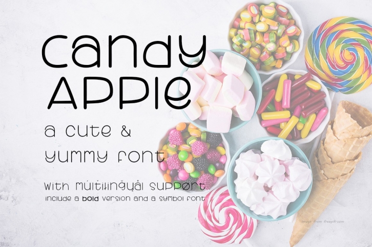 Candy Apple | A Cute and yummy font Font Download