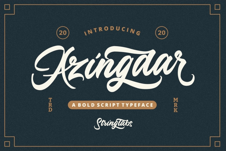 Azingdar - Retro Bold Script Font Font Download