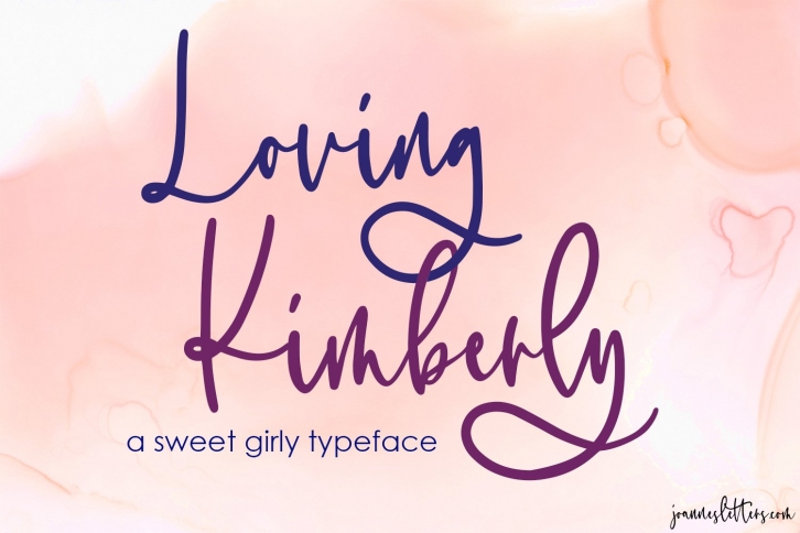 Loving Kimberly | A sweet girly script Font Download