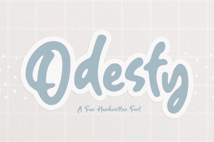 Odesty | A Fun Handwritten Font Font Download