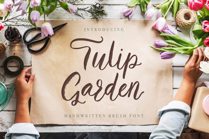 Tulip garden font Font Download