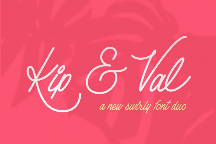 Kip & Val Script Font Duo Font Download