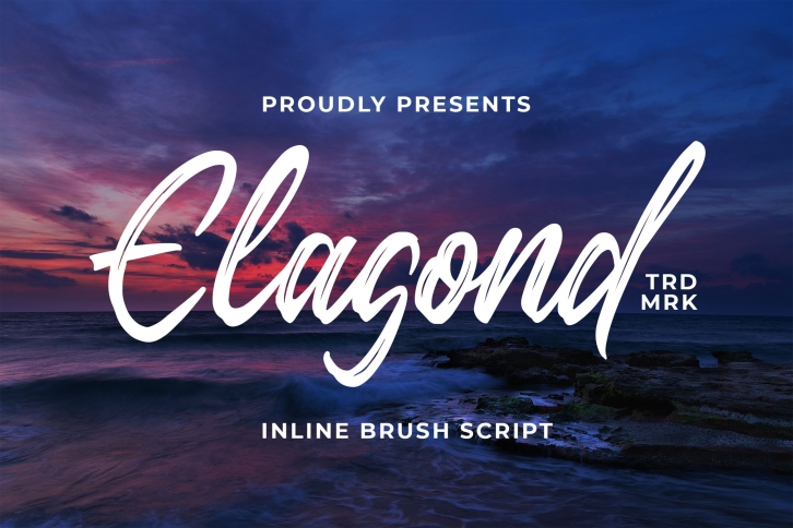 Elagond - Inline Brush Script Font Download