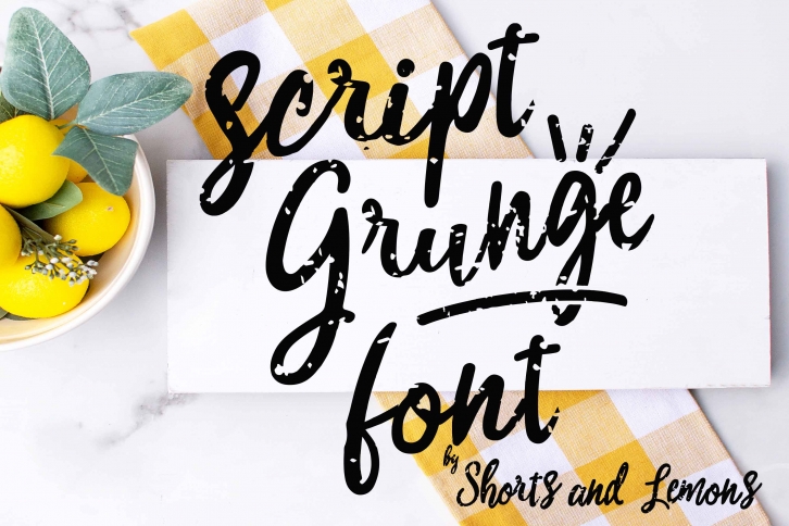 Script Grunge Font with SVG files and OTF Font Download
