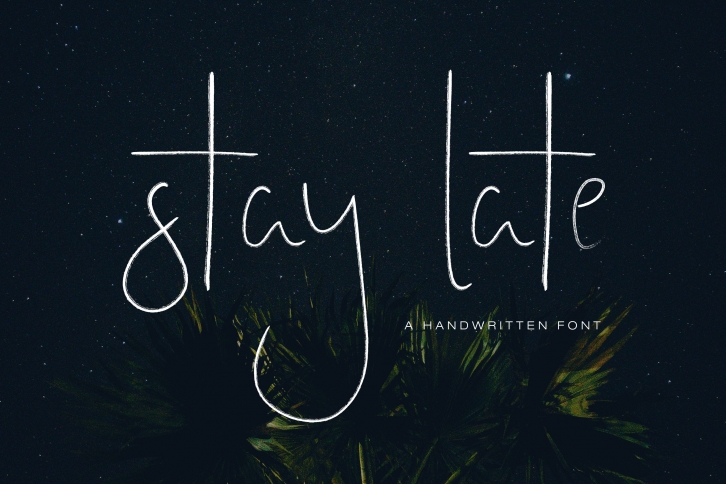 Stay Late - A Handwritten Font Font Download