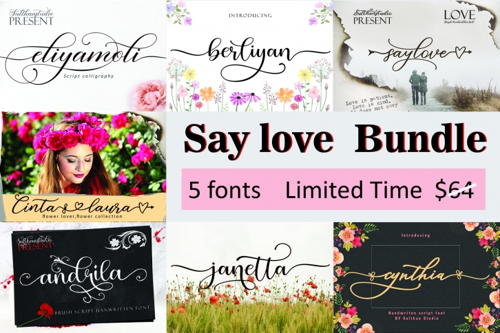 Say Love Bundle Font Download