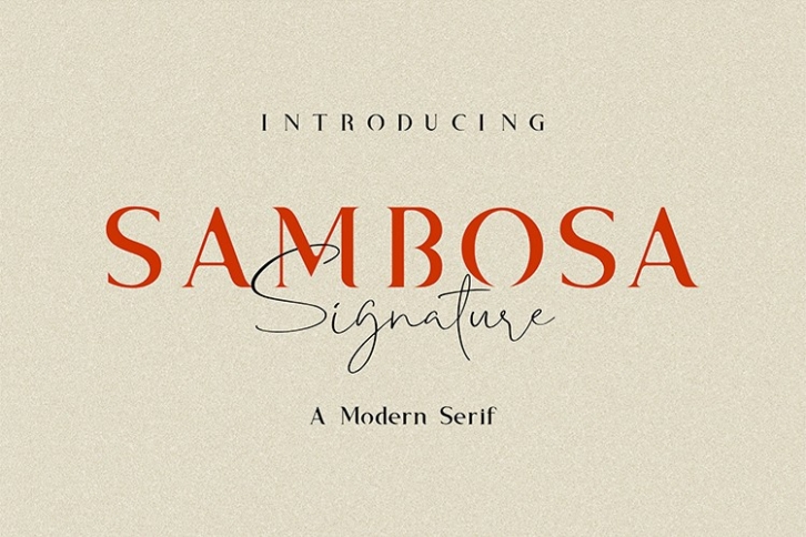 Sambosa Serif With Signature Font Download