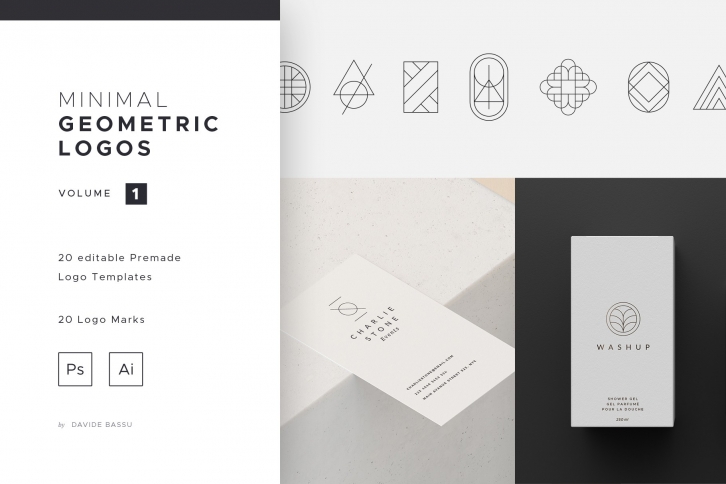 Minimal Geometric Logos - Volume 1 Font Download