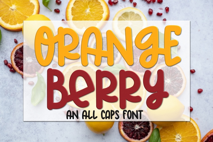 Orange Berry - An All Caps Font Font Download