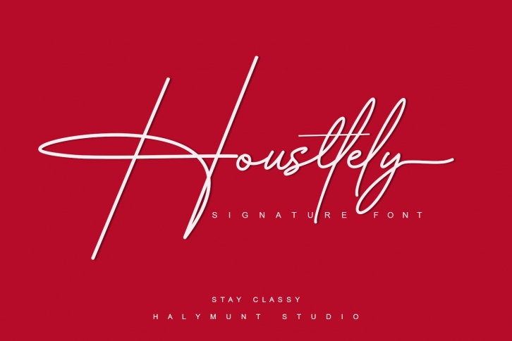 Housttely Signature Font Download