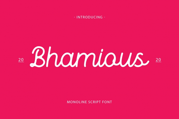 Bhamious - Monoline Script Font Font Download
