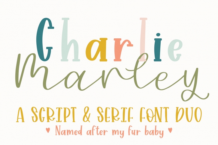 Charlie Marley, Serif and Script Font Duo Font Download