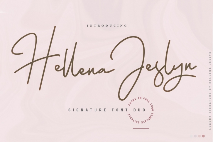 Hellena Jeslyn Signature Font Duo Free Logo Font Download