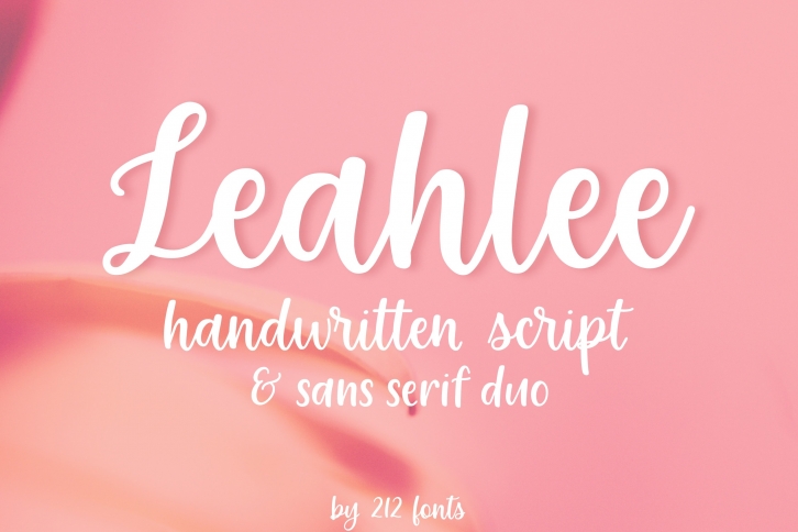 Leahlee Script and Sans Handwritten Feminine Font Duo Font Download