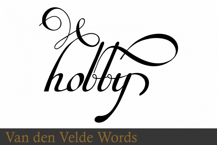Van Den Velde Words Font Download