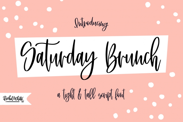 Saturday Brunch, a tight tall script font Font Download