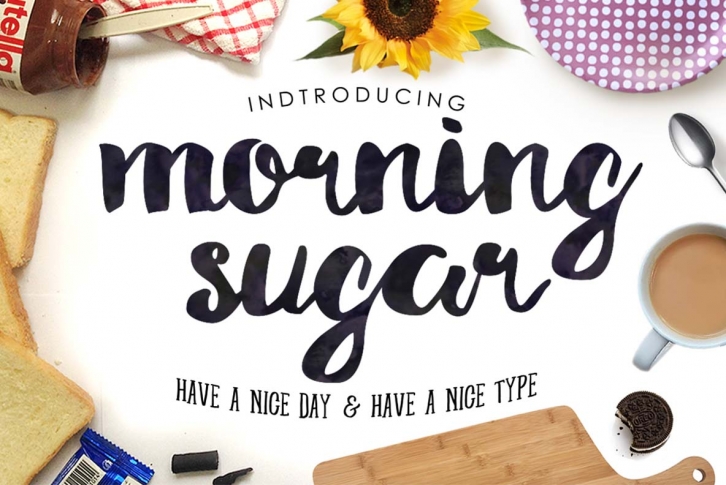 Morning Sugar Typeface + Extra ! Font Download