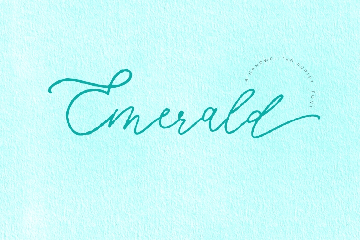 Emerald, imperfect modern calligraphy script Font Download