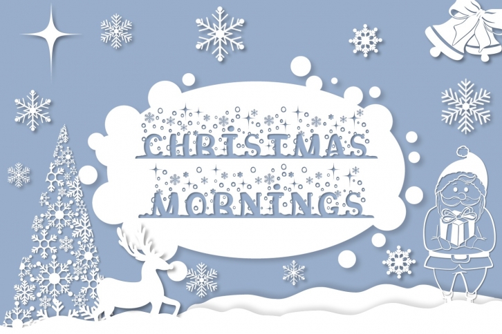 Christmas Mornings | Winter & Christmas Font with Extras Font Download