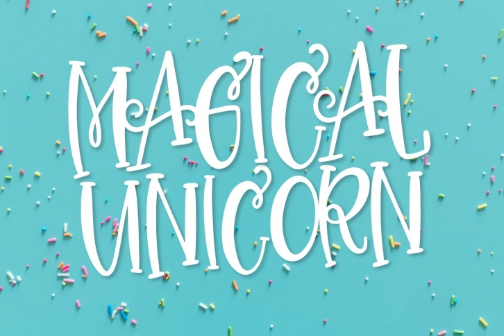 CLN - Magical Unicorn - A Hand Lettered Duo With Extras Font Download