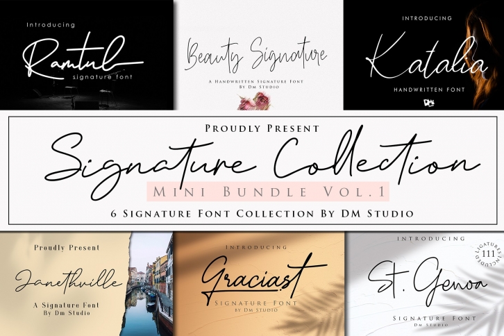 Signature Collection Mini Bundle Vol.1 Font Download