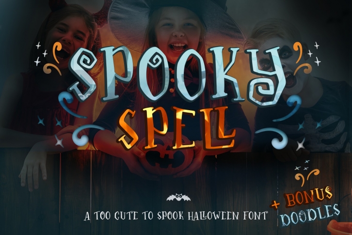 Spooky Spell Font - A Halloween Crafters Font with Doodles Font Download