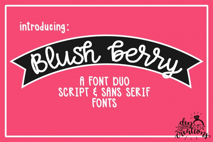 Blush Berry Font Duo - Hand Lettered Script & Sans Serif fon Font Download