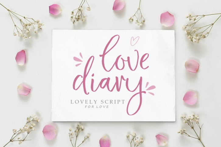 Love Diary Lovely Script Font Download
