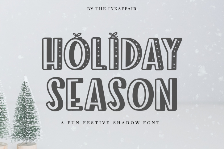 Holiday Season - a festive shadow font Font Download