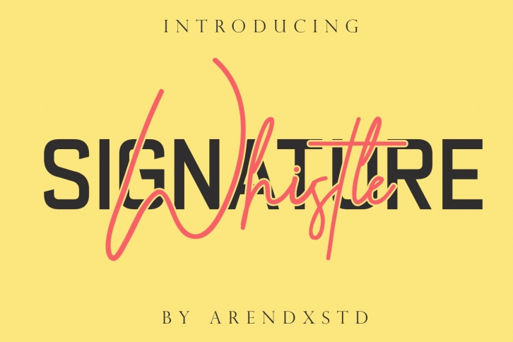 Whistle - Signature font Font Download