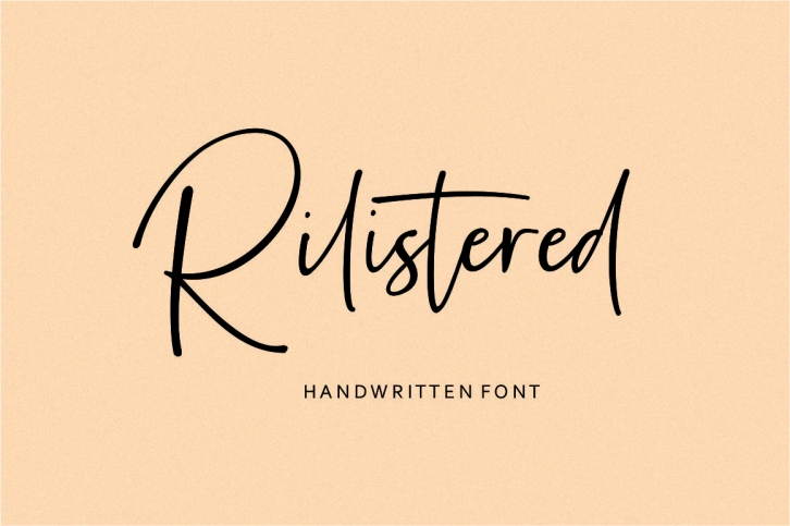 Rilistered  Handwtitten font Font Download