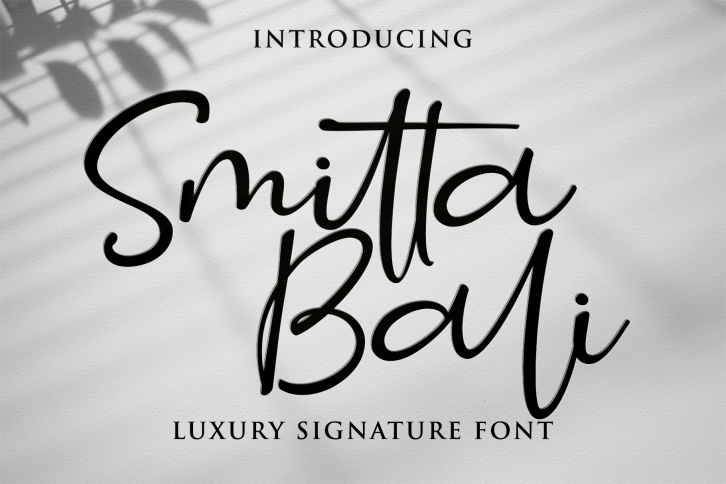 Smitta Bali - Luxury Signature Font Font Download