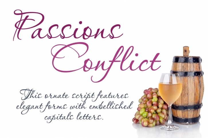 Passions Conflict - Part of the Amazing Scripts Bundle! Font Download