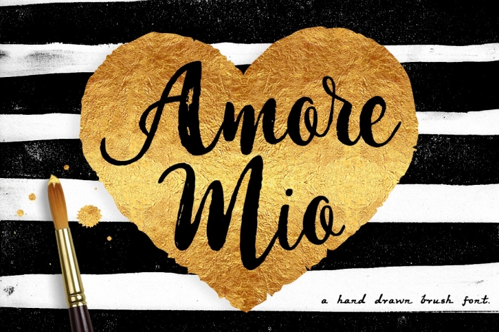 Amore Mio Brush Font Font Download