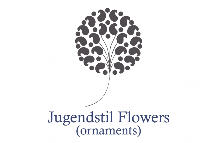 Jugendstil Flowers (family pack) Font Download