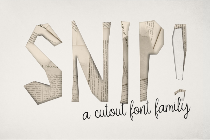 SNIP! Font Family Font Download