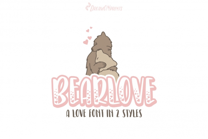 Bearlove - Love Font in 2 Styles Font Download