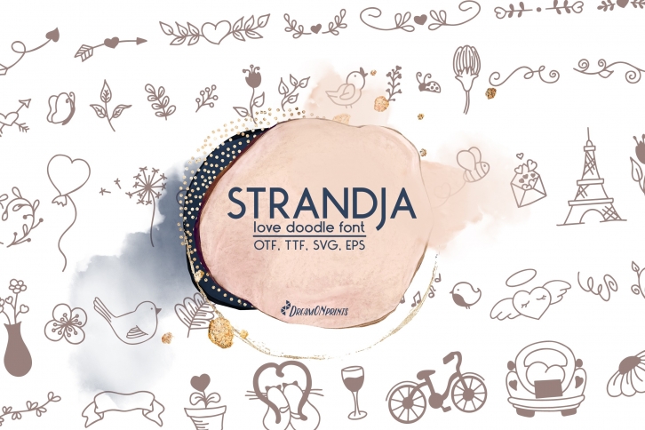Strandja - Love Doodle Font Font Download