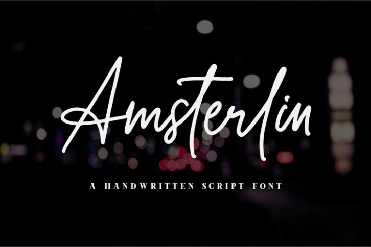 AmsterlinHandwritten Script Font Font Download
