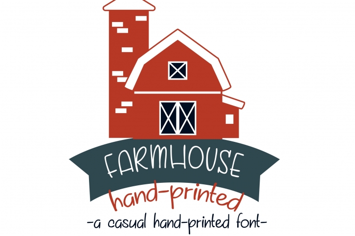 PN Farmhouse Hand-printed Font Download