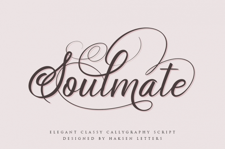 SoulmateLuxury beauty calligraphy Font Download