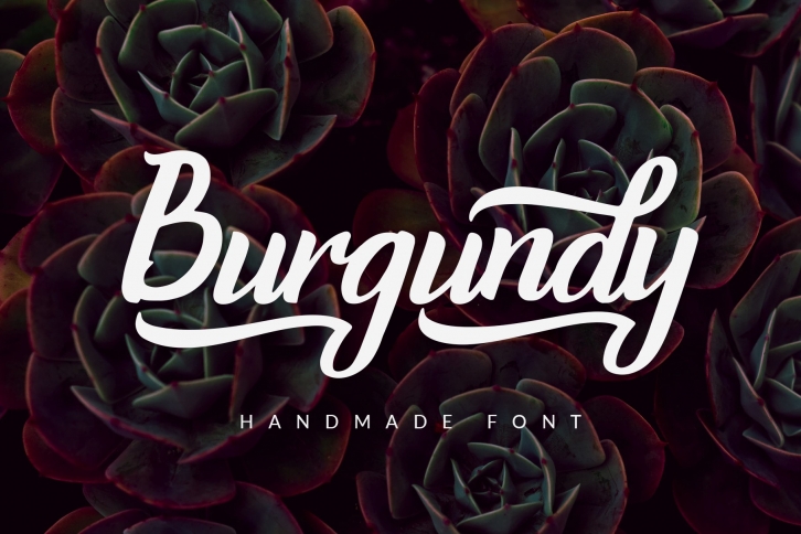 Burgundy - Handmade Font Font Download
