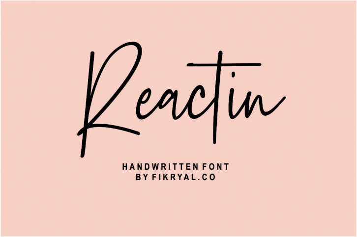 Reactin  handwritten font Font Download