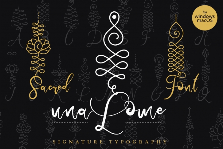 Unalome Sacred Font Font Download